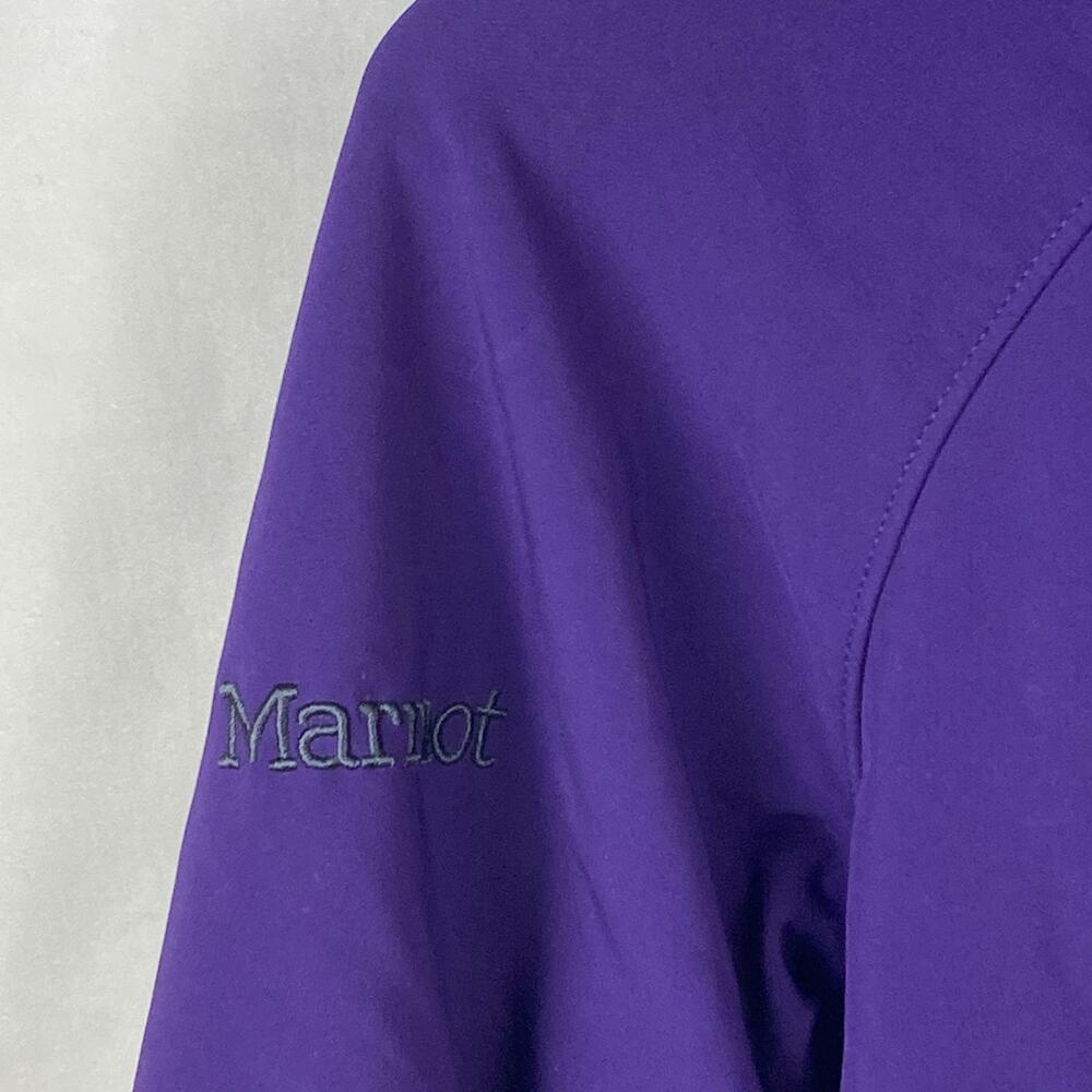 Marmot Jacket Womens S / P Purple Soft Shell Hooded Polartec Fleece Lined Vented - Picture 9 of 16